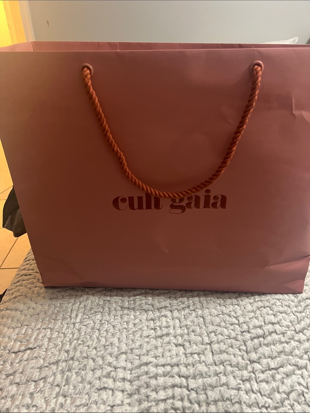 cult gaia men's rose-tinted rope-handle tote